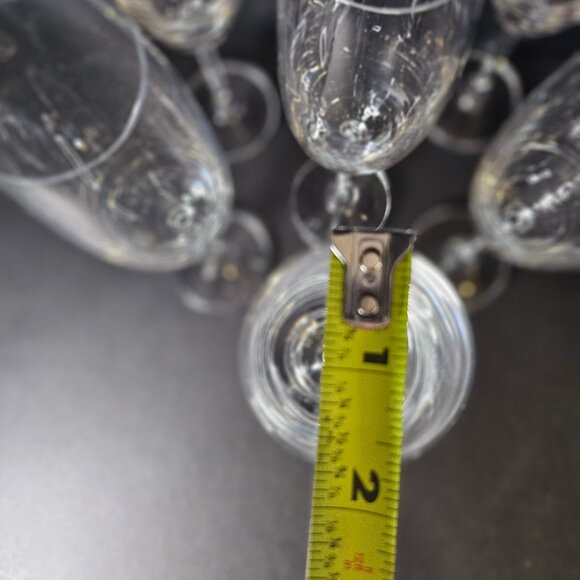 Krosno Poland Elegant Stemmed Flute Wine Champagne Glasses Set of 6 NIB - Picture 9 of 11